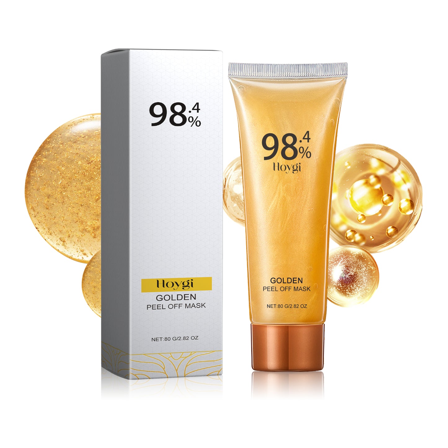 Goldene Peel-Off-Maske, reinigt Mitesser, Unreinheiten, lässt Falten verblassen, straffe Haut, Abstrichmaske