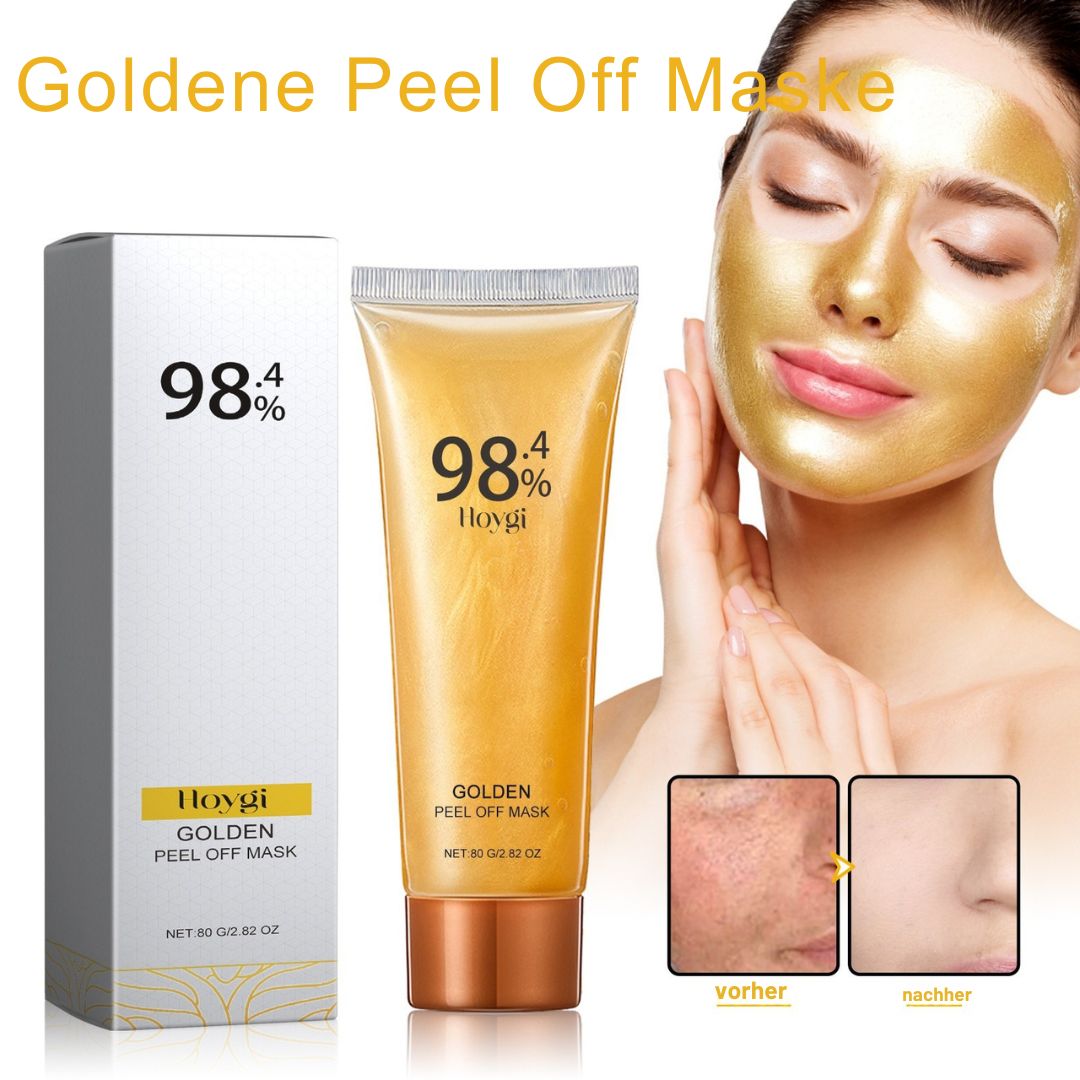 Goldene Peel-Off-Maske, reinigt Mitesser, Unreinheiten, lässt Falten verblassen, straffe Haut, Abstrichmaske