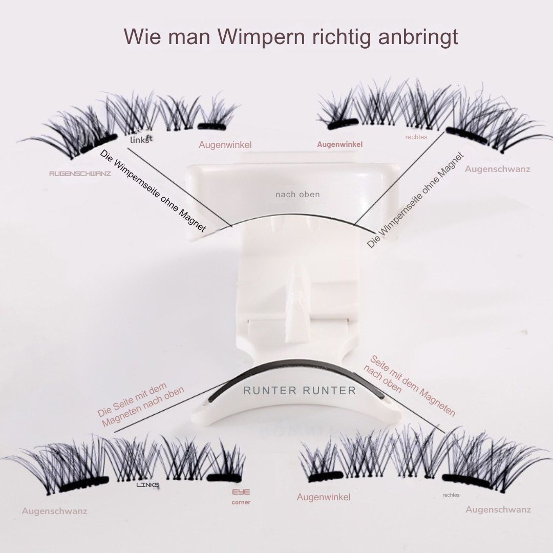 Five magnetic adhesive free magnetic eyelash clamp set for European and American thick magnetic eyelashes
