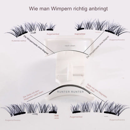 Five magnetic adhesive free magnetic eyelash clamp set for European and American thick magnetic eyelashes