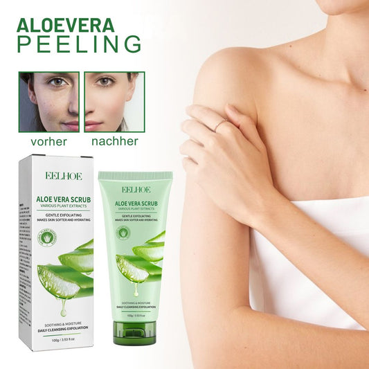 Aloe Vera Scrub For Deep Cleansing, Exfoliating And Smoothing Acne Marks, Soft Skin Scrub