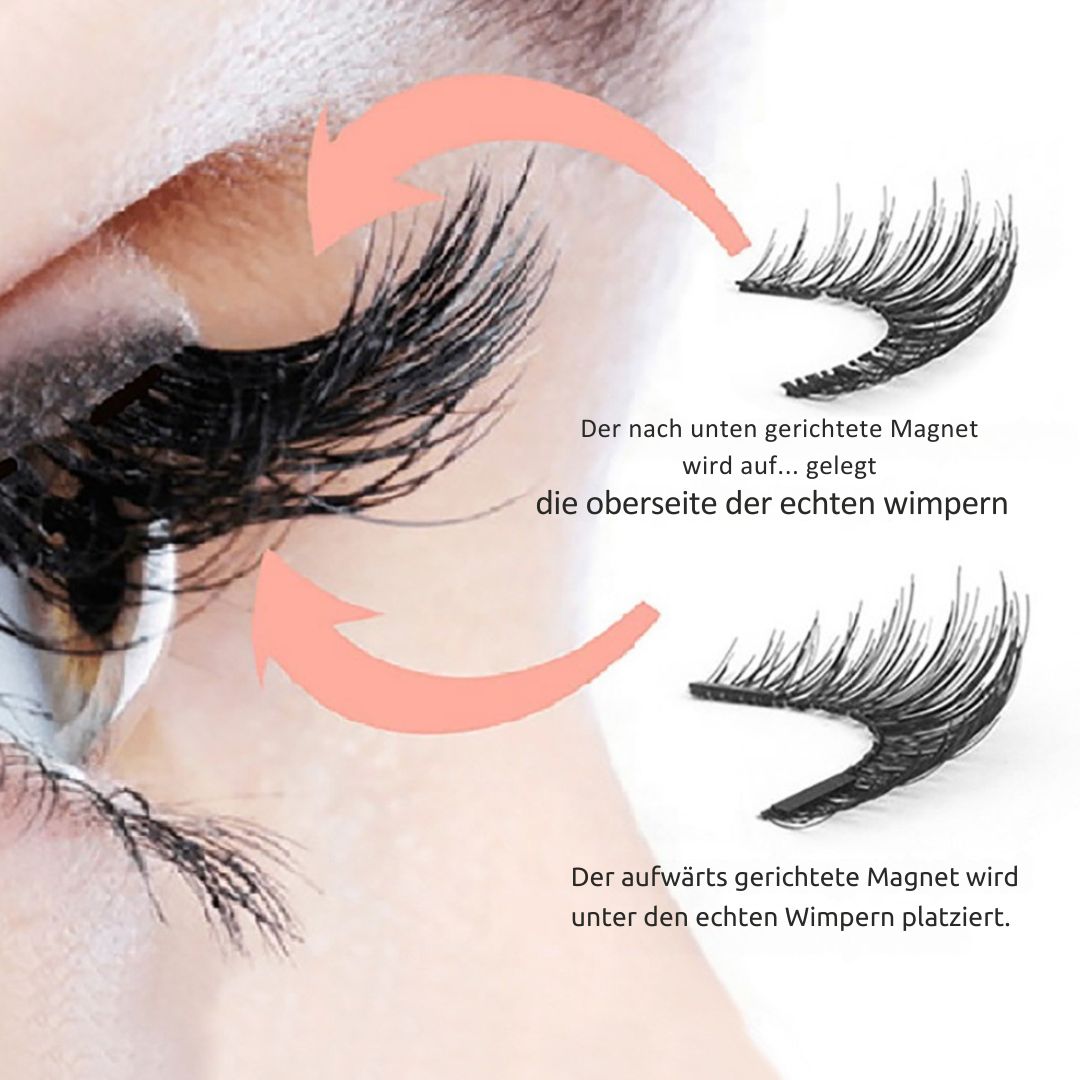 Five magnetic adhesive free magnetic eyelash clamp set for European and American thick magnetic eyelashes