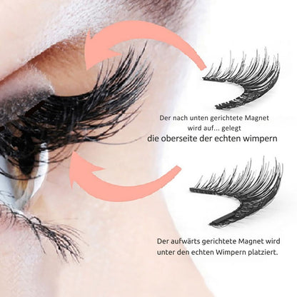 Five magnetic adhesive free magnetic eyelash clamp set for European and American thick magnetic eyelashes