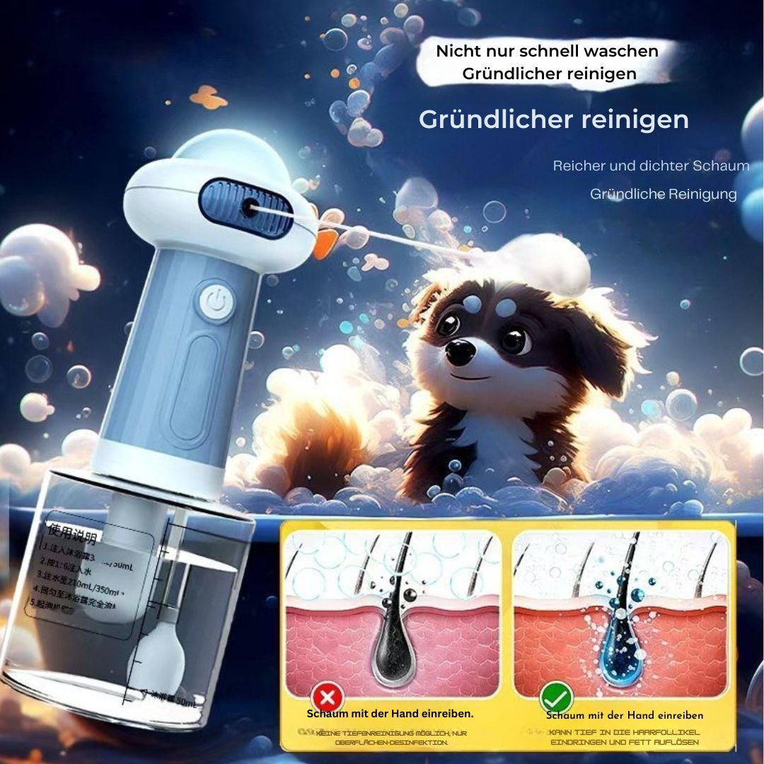 Pet Cleaning Bathing Automatic Pet Shower Foaming Machine Cat Dog Bath Solution Foaming Machine Electric Bubble Machine